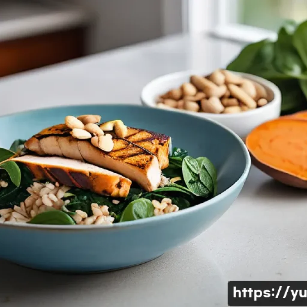 기술 피로 회복에 도움을 주는 식습관 - A vibrant and detailed still life composition featuring a healthy breakfast spread emphasizing compl...