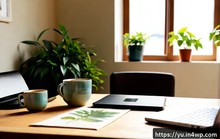 Home 17 기술 피로 회복을 위한 취미 찾기 - Photorealistic calm home hobby scene for recovering from digital fatigue, a middle-aged adult painti...
